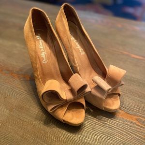 Jeffrey Campbell Suede Bow Stilettos (Valentino)